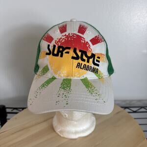 Surf Style Alabama Meshback Trucker Hat Cap Adjustable Green 80s Style